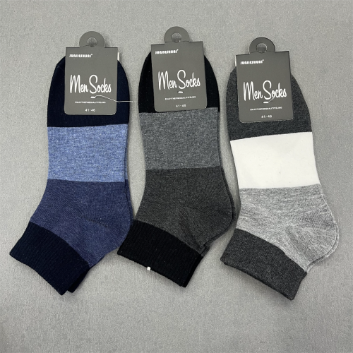 Socks Men Wholesale Tube Socks Cotton Socks Low-Cut Fashion Breathable Spring and Autumn Boat Socks Non-Slip Tight Men‘s Socks Wholesale