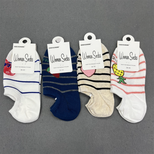 Socks Women‘s Socks Spring and Autumn Invisible Socks Short Breathable Women‘s Socks Pure Cotton Solid Color Ins Fashion Socks Foreign Trade Wholesale