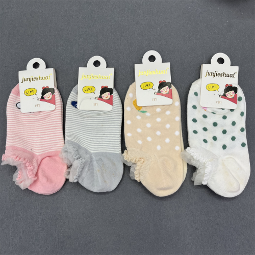 Socks Women‘s Socks Spring and Summer Invisible Socks Short Breathable Women‘s Socks Pure Cotton Solid Color Ins Fashion Socks Foreign Trade Wholesale