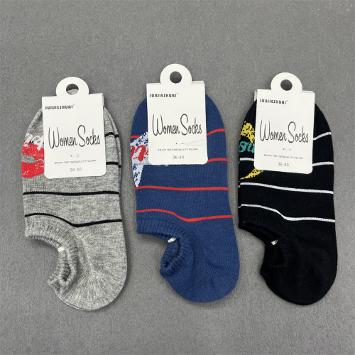 Socks Women‘s Socks Spring and Autumn Invisible Socks Short Breathable Women‘s Socks Pure Cotton Solid Color Ins Fashion Socks Foreign Trade Wholesale