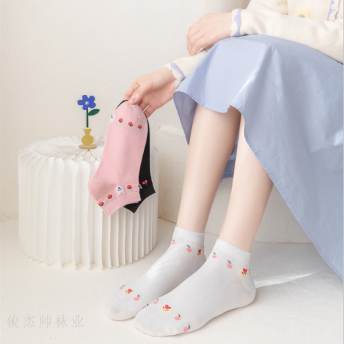 socks women‘s spring and summer women‘s sports boat socks college style mesh breathable cotton socks letter ins cotton socks wholesale