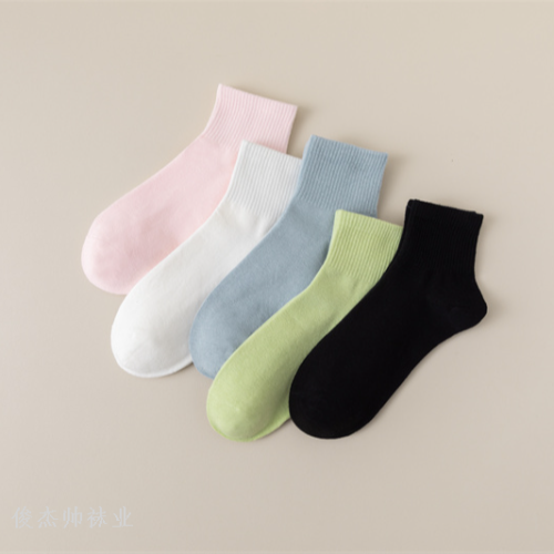 women‘s socks short spring/summer boneless japanese high-end cotton socks cute solid color low cut sweat-absorbent breathable women‘s socks