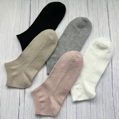 Xi Langdeng Spring and Summer Combed Cotton Smiley Face Boat Socks Cute Women‘s Thin Cotton Short Socks Wholesale