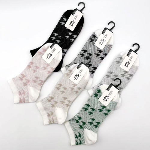 Xi Langdeng Summer Combed Cotton Women‘s Low-Cut Liners Socks Double Needle Double Thin Cotton Jacquard Short Socks Wholesale