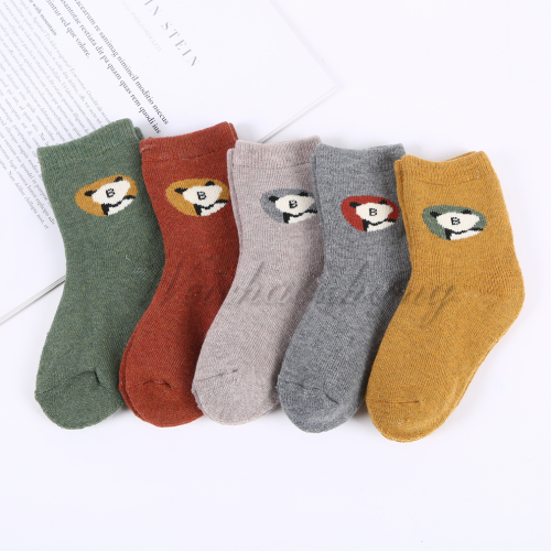 Cartoon Baby Bear Pattern Baby‘s Socks 2023 New Socks Cotton Comfortable Breathable Boys and Girls Socks Wholesale