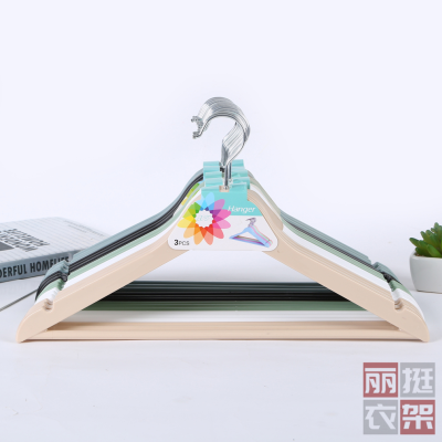 2023 New Environmentally Friendly Wet and Dry Seamless Colorful Clothes Hanger Color Matching Creative Practical Multi-Functional Clothes Hanger Wholesale