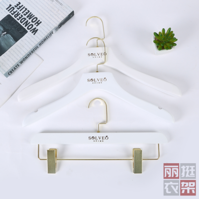 Customizable Pant Rack Non-Slip Adult Trousers Hook Multi-Functional Hotel Seamless Adult Suit Coat Hanger with Clip