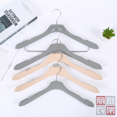 Factory Direct Sale All Kinds of Clothes Hanger Clothing Store Imitation Wood Plastic Clothes Hanger Women's Clothing Non-Slip Clothing Hanger Pant Rack Imitation Wood