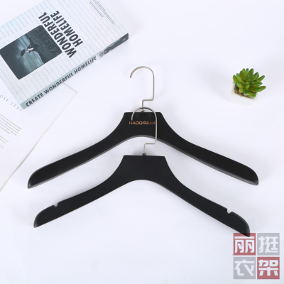 Thick Men's and Women's Clothing Store Black Hanger Durable Home Non-Slip Hanger Clothes Hanger Factory Direct Sales