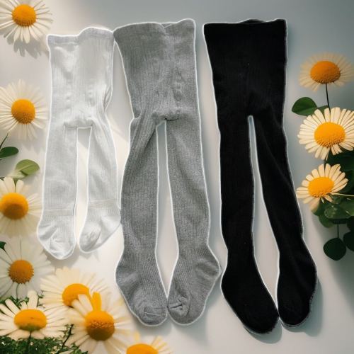 children‘s pantyhose double knitted socks embroidered socks stockings breathable sweat absorbing combed cotton material spot foreign trade socks