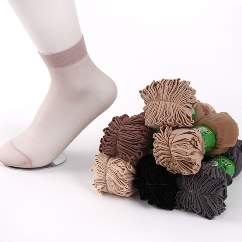spring summer short crystasilk sock women‘s simple solid color thin non-silk women‘s stockings breathable thin silk socks