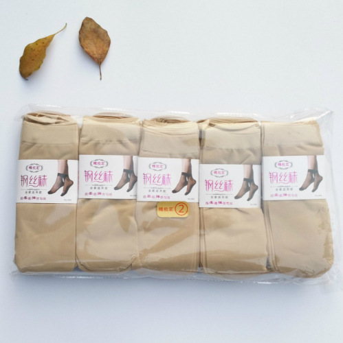 women‘s steel wire stocking spring and summer pair stockings velvet elastic soft non-snagging short stockings factory wholesale