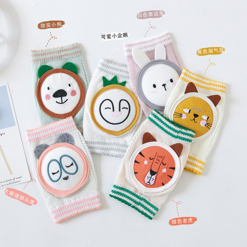 加工定制春夏儿童护膝卡通网眼透气新生儿学步防摔婴童爬行护膝