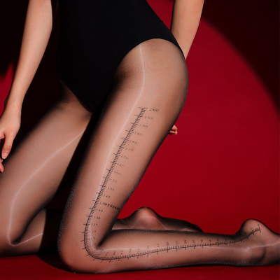 Ultra Thin Sexy Spandex Printed Oily Shiner Stockings 1D Large Size Sexy Letters Women's Black Silk Horse Oil Socks 