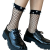 Fishnet Beaded Socks Sweet Japanese Hollow Thin Calf Mesh Socks Summer Lolita Fashion Loose Socks