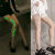 Luminous Stockings Fashion Brand Paris English Letters Jk Style Socks Night Light-Emitting Ultra-Thin Transparent Pa