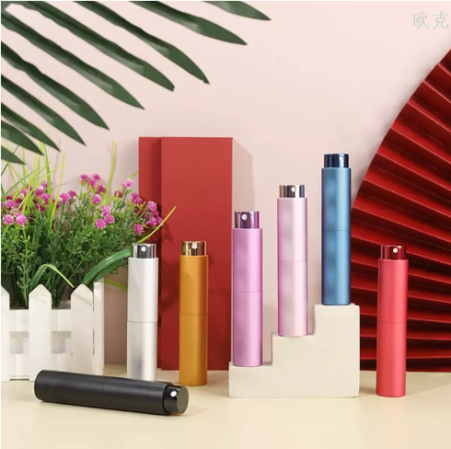 10ml两节旋转伸缩香水分装瓶铝制香水喷雾瓶便携口腔喷雾分装小瓶