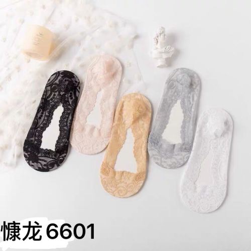 Women‘s Summer Ultra-Thin Pure Cotton Bottom Silicone Non-Slip Non-Slip Heel Ice Silk Summer Shallow Mouth Single-Layer Shoes Invisible Socks