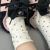 Women's Socks Korean Style Curl Polka Dot Mid-Calf Length Socks Cotton Socks Summer Thin and All-Matching Bunching Socks Women's Socks Factory Wholesale