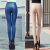Europe and America cross border PU non-split color brushed leather pants women's high waist stretch cropped leggings outer match skinny pants slimming