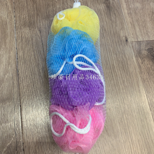 4 into mesh sponge mixed color tee colors mesh sponge monocome bath ball bath ball bath products