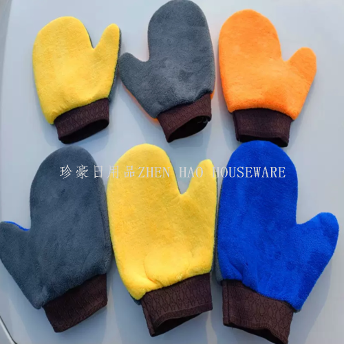 car wash spong mop chenille car wash sponge coral thumb car wash gloves double-sided thiened car towel