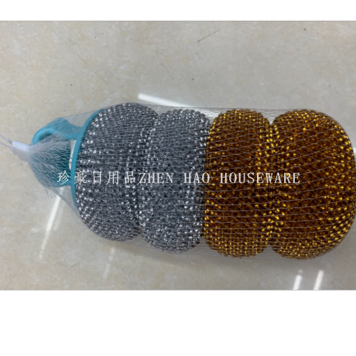 816 long and short handle cleaning ball kitchen brush pot marvelous pot cleaning accessories pet wok brush does not hurt pot fiber steel wire ball nano