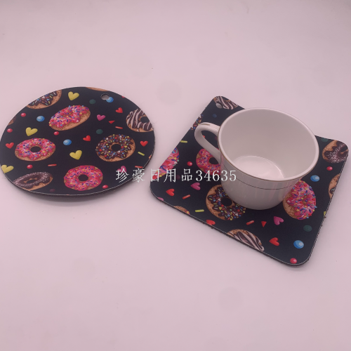 fashion printing square thiened design color appearance heat insution high temperature resistant heat insution table mat cup mat