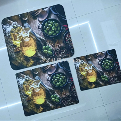 Fashion Printed Square Thickened Design Color Appearance Heat Insulation High Temperature Insulation Placemat Dry Material Pad 3040