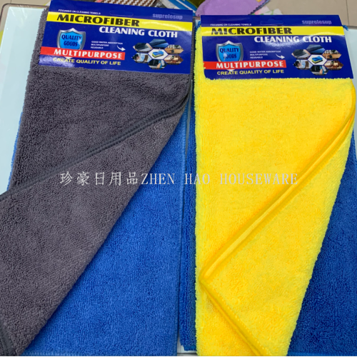 4040 cross-border warp knitting high and low wool rag car wash towel car washing cloth absorbent not easy to lint waxing crystal pting