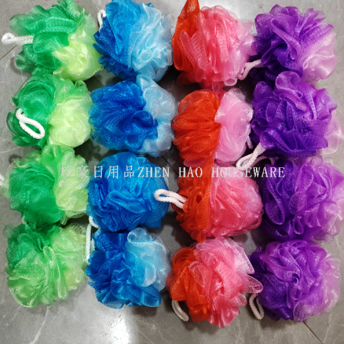 gradient pstic cover flower loofah ba rub towel wash cloth bath towel mesh sponge