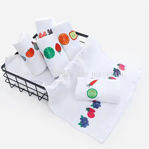 kitchen essential cotton printing tea towel bowl-cleaning towel baking cloth liner tea towel