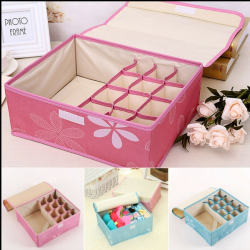 Supply Storage Oxford Cloth 13 Grid Underwear Socks Panties Storage Box Foreign Trade Domestic Sales Factory Wholesale