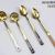 Feipeng 304 Stainless Steel round Handle Kitchenware Soup Ladle Colander Cooking Spoon Six-Piece Set Household Hotel Kitchen Supplies