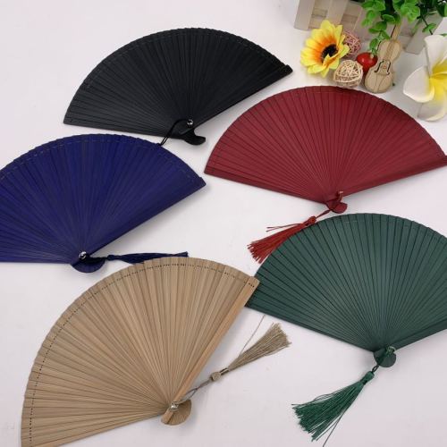 全竹扇子中国风折扇古风折扇镂空日式和风折叠扇迷你扇子全竹扇