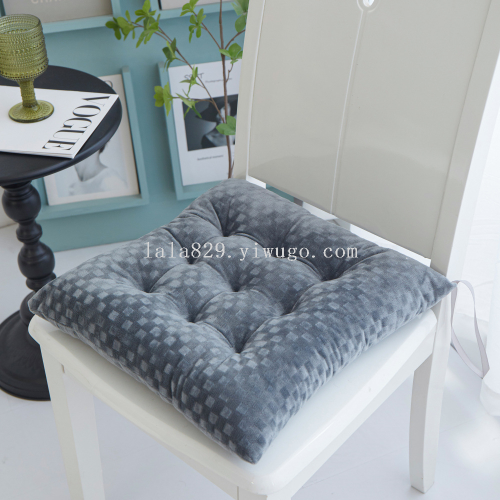 embossed crystal velvet solid color home living room seat cushion student seat cushion thickened seat cushion