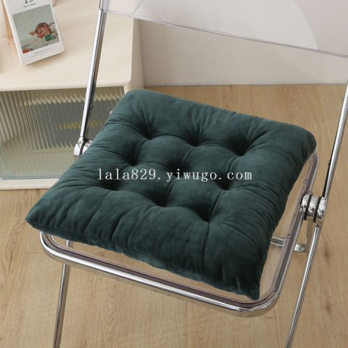 solid color plush cushion plain 9-hole thick soft cushion chair cushion netherlands velvet 9-hole cushion