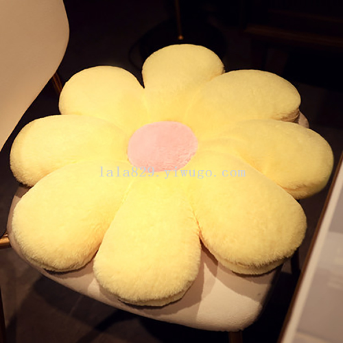 factory direct sales new rabbit fur daisy flower seat cushions pillow lumbar support pillow automobile cushion waist pad back sofa decorations floating