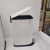 Rectangular Ultra-Quiet Slow Drop Trash Can Pure White Stainless Steel Barrel Guest Room Toilet Large Capacity 15 Liters 30 Liters