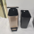 New Square Slow Drop Trash Can Ultra-Quiet Champagne Gold Trash Can Guest Room