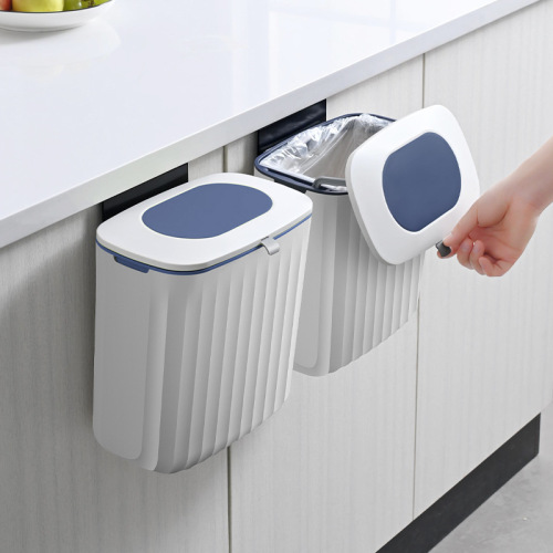 弈利亚厨房垃圾桶家用挂式橱柜门壁挂式卫生间收纳带盖专用纸篓