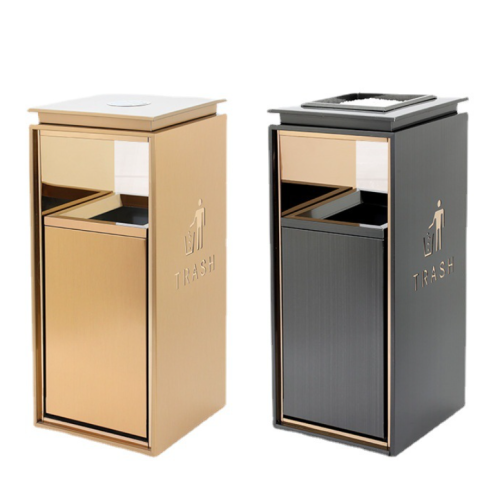 酒店垃圾桶带烟灰缸大堂电梯口立式商场售楼部不锈钢灭烟桶果皮箱