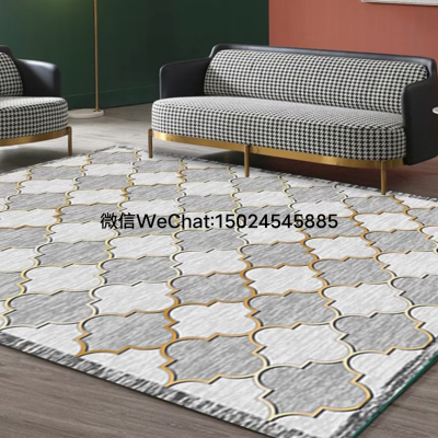 3D Printing Living Room Carpet Home Bedroom Balcony Coffee Table Carpet Floor Mat Crystal Velvet Mat