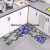 Crystal Velvet Kitchen Two-Piece Set Strip Set Carpet Floor Mat Household Foot Mat Non-Slip Door Mat