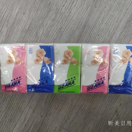 mini handkerchief tissue customized small bag tissue customized advertising sharing tissue restaurant napkin printed logo