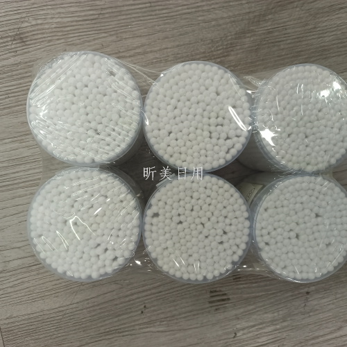 foreign trade 200 pieces 15g white glue rod double round head disposable cotton swabs cotton swab boxed cotton swabs white cotton swabs can be customized