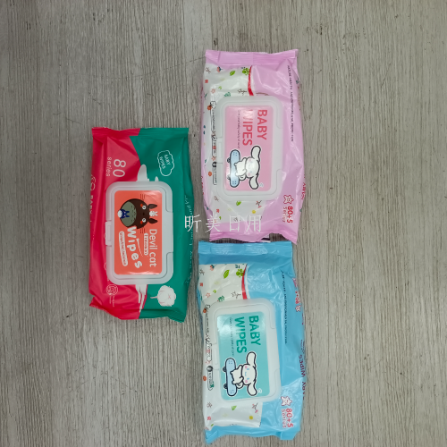 Customizable Factory Direct Sales Cartoon Wipes Foreign Trade Wipes Baby Baby Wipes English Wipes Baby Wipes
