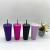 New Plastic Water Cup Creative Pineapple Cup with Straw Electroplating Cup with Straw Good-looking Cute Milk Tea Juice