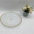 Transparent PS Plate Fruit Plate with Household Living Room Fruit Plate Candy Snack Dish