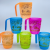 Personalized Simple Printing Cup Portable Plastic Wash Cup with Handle Toothbrush Cup Mouthwash Cup